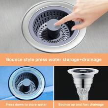 Bộ phụ kiện bồn rửa nhà bếp 3 trong 1 bằng thép không gỉ và nhựa - Bộ lọc và nút chặn cống bền chắc, dễ vệ sinh. - Nhiều màu - Xem 2