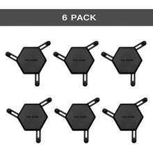 6pcs Adjustable Modern Plastic Mug Hooks, Wall-Mounted Brushed Surface Coffee Cup Organizer Rack, Expandable Stackable Cup Holder For Kitchen Cabinet And Pantry - Black - View 3