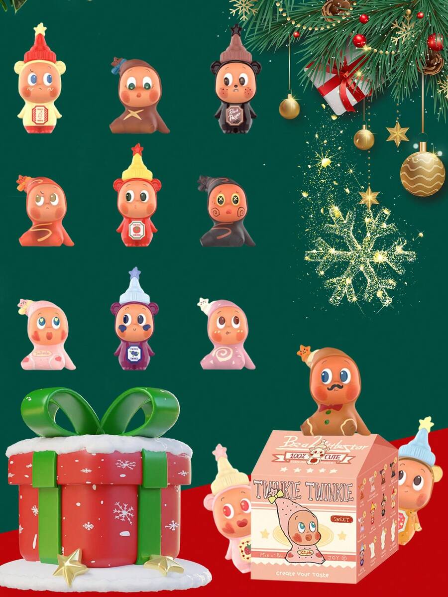 Pop Mart Star Character Blind Box Series B Delicious, Create Your Own Unique Flavor, Cute Cartoon Character Series (1 Single Box) - Multicolor - View 1