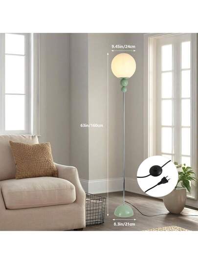 Alpinaluz "LOKE" E27 Vloer Lamp Multi Ball Opaque Wit Sphere view 9