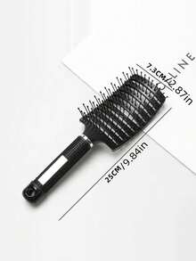 Fashionable Shaping Comb, Hair & Scalp Massage Brush, Large Curved Design, Quick Grooming, Suitable For All Hair Types, Back To School, Halloween, Christmas Gift - Multicolor - View 5