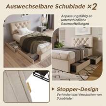 Bed Frames - Beige - View 3