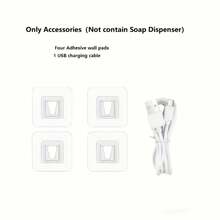 1 Máy xịt xà phòng tự động bằng thép không gỉ 304, Cảm biến không chạm - Sạc qua USB, Dung tích 350ml, 4 vòi xịt xà phòng dạng bọt có thể điều chỉnh, Thích hợp cho tủ đựng đồ trong phòng tắm, vòi hoa sen, nhà bếp - Nhiều mô hình - Xem 12