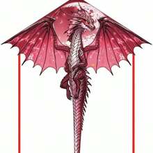 Cerf-volant 3D découpé de dragon de glace mystérieux - en polyester, convient pour le plaisir en extérieur à la plage et au parc, idée de cadeau de vacances créative, meilleur choix, cadeau parfait (comprend une ficelle de cerf-volant de 100 m) (L'image ne montre pas la ficelle du cerf-volant en raison de l'embellissement) - Multicolore - Voir 11