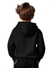 WILL TRADE SISTER FOR ROBUX Children's Casual Long Sleeve Hoodie Hooded Hoodie Suitable For Autumn And Winter Festivals, Mom's Love Sports Top Fashion Printed Children's Clothing Hoodie European And American Style Popular Elements American Children's Youth Student Party Special Clothing 5-14 Year Old Children's Boys And Girls Suitable For 110-160 Cm Height Hoodie The Best Gift For Children - 黑色 - 查看 2