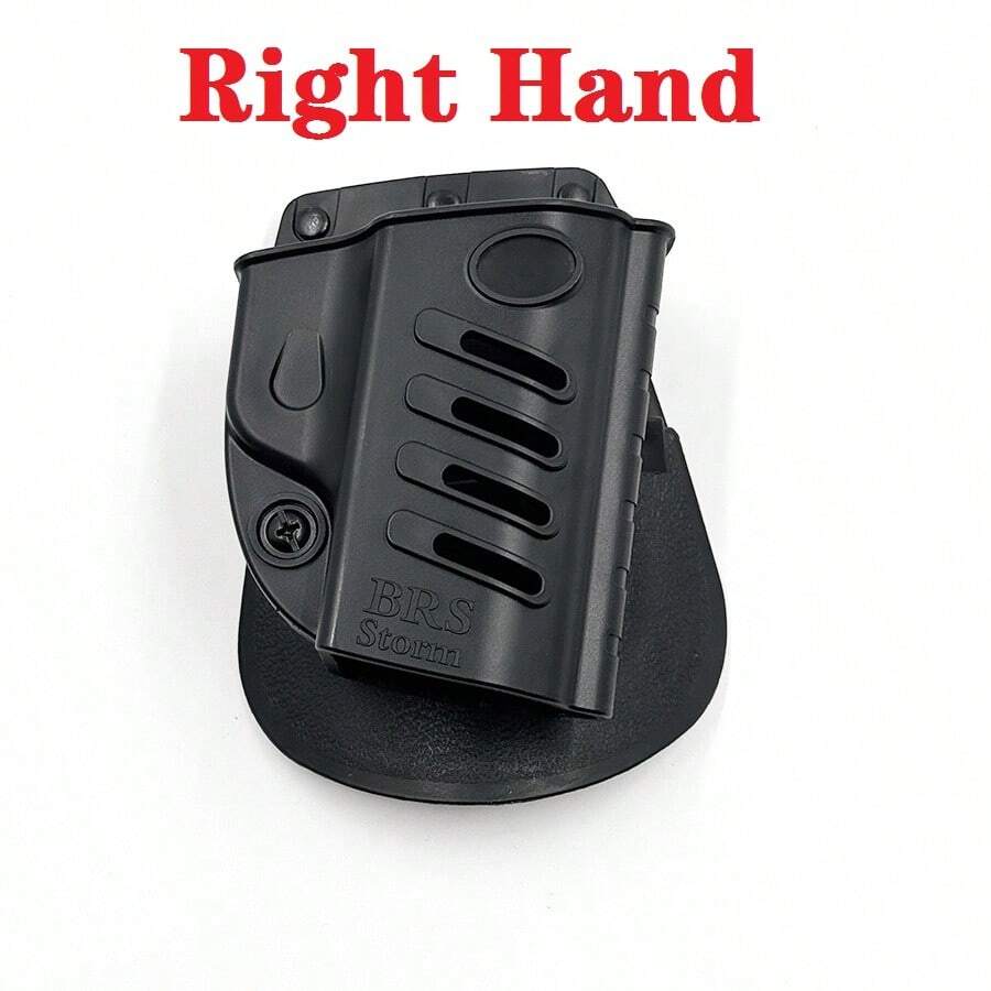 战术型 PX4 Storm 右手枪套，安全装备存储和取用平台 - 通用型 BRS 枪套，适用于 Beretta 92、96A1、M9A1、PX4、Browning Pro 9mm 和 .40、FN FNX-9、P40、P9、Kimber R7 Mako、Remington RP9、S&W M&P Shield .45、Taurus PT845 等型号。 - 黑色 - 查看 1