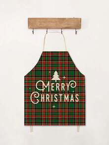 1 articol esențial pentru petrecerile de Crăciun în 2025: Șorț în carouri pentru părinți și copii; Șorț drăguț din material textil de Crăciun, Crăciun fericit, design colorat și rapid al cununii de Crăciun; Șorț de copt pentru decorațiuni de Crăciun; Un șorț esențial pentru decorarea atmosferei și decorarea petrecerilor de sărbători.