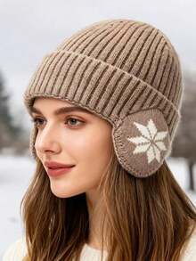 男女通用冬季保暖针织抓绒帽，防风保暖户外运动帽，纯色，适合寒冷天气；休闲、优雅、复古风格，适合旅行、工作、日常穿着、万圣节、冬季、秋季