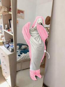 Shark Hooded Blanket, Soft & Cozy Wearable Shark Blanket For Adults And Kids - Hooded Shark Blanket, Plush Flannel Shark Sleeping Bag With Ruffle Collar, Shark Costume, Machine Washable, Nautical Theme, Wearable Shark Blanket Bathroom Decor - Multicolor - View 11