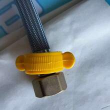 4-Point Dual Copper Cap Stainless Steel Braided Hose For Cold & Hot Water Faucet, Toilet, Water Heater With Wrench - Dark Grey - View 5