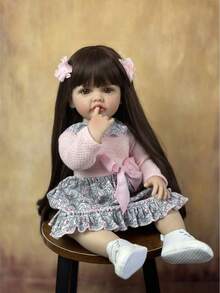 55cm Reborn Doll Soft Vinyl Body, Long Hair Princess, Perfect Birthday Gift , Christmas/Halloween Gifts Halloween/Thanksgiving Day/Christmas Gift