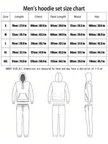 (2 PCS) Man Of God Hoodies 2 Set Festive MAN OF GOD Autumn And Winter Hooded Sweatshirt Set, New Men's Printed Hoodie, Men's Casual Sports Top, Drawstring Suit - 黑3 - 查看 7