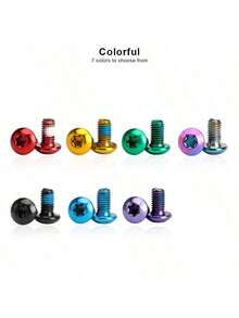 这套包含12颗自行车碟刹盘螺丝，采用高强度7075-T6铝合金制成，颜色鲜艳，方便您个性化定制并牢固固定自行车的刹车系统。它们经久耐用，安装精准，确保您的碟刹盘在激烈骑行中也能牢固固定。