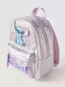 这款背包是返校季的完美之选。它采用聚酯纤维面料，饰以透明闪光设计，配有拉链和可调节肩带，非常适合上学、上班、旅行和户外活动。同时，它也是馈赠朋友的绝佳礼物。