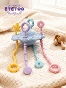 1件蒙特梭利拉动玩具 - 益智摇铃，男女宝宝皆宜，幼儿旅行玩具，适合18个月以上宝宝的蒙特梭利玩具