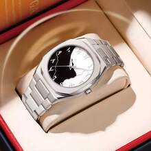 POEDAGAR Exclusive Luxury Men's Quartz Watch Fashion Round Dial Waterproof Office Business Stainless Steel Strap Casual Simple Design Japan Automatic Quartz Movement For Men's Watches Birthday Gifts Father's Day Gifts Lovers Business Partners Souvenirs Halloween Christmas - Multicolor - View 2