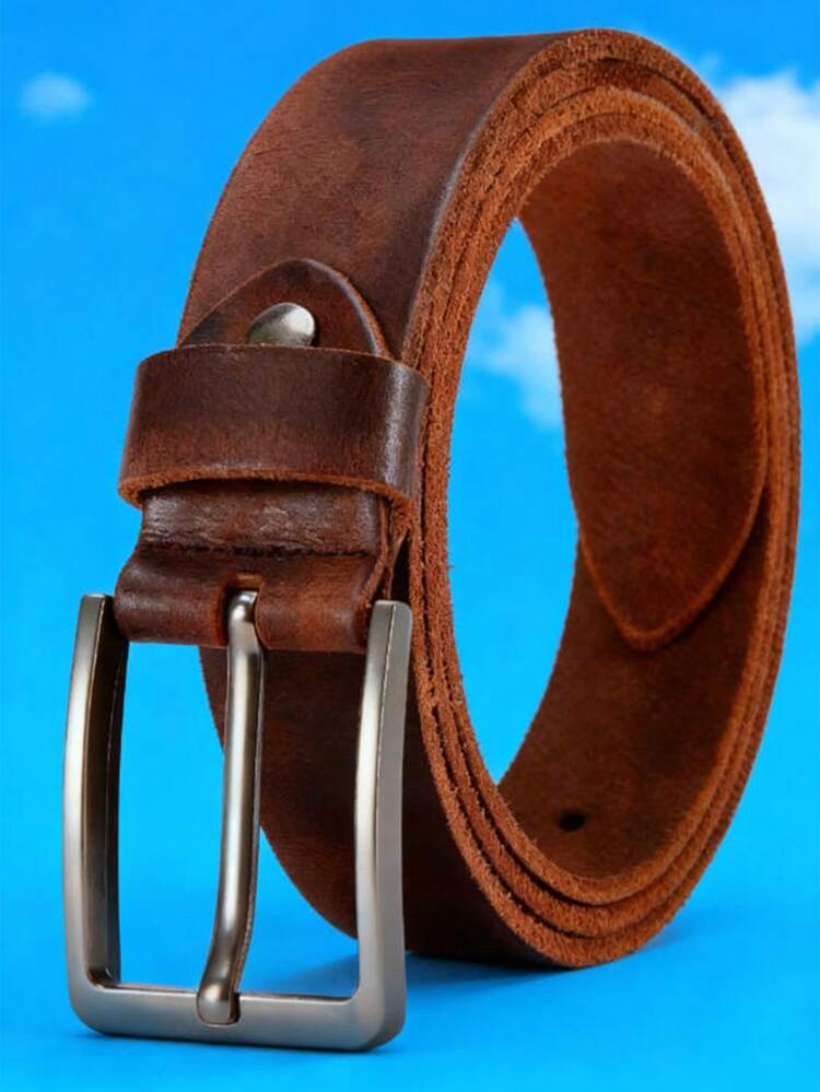 1PC DOOPAI Men's Vintage Casual Belt - Full Grain Genuine Leather Belt For Men- 1.5" Handmade Jeans Belt With Gift Box - A - View 2