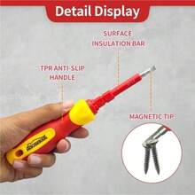 1000V Insulated Screwdriver Set, Magnetic Tip Screwdriver Kit With Tool Box, Electrician Repair Tools For Men, Replaceable Blades