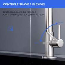 Stainless Steel 304 Silver Kitchen Set + Brushed Stainless Steel Cold Water Countertop Kitchen Faucet – Premium Gourmet Set With Full Drainage And Extra Wide Water Outlet - Bạc - Xem 8