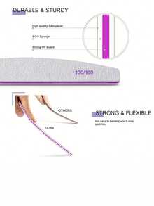 Bộ dũa và đánh bóng móng tay chuyên nghiệp 100/180 Grit - Hai mặt màu xám, dụng cụ làm móng, dũa móng tay, bộ dũa móng tay, dũa móng tay 180 Grit, dũa móng tay mini, dũa móng tay số lượng lớn, dũa móng tay chuyên nghiệp, bộ dũa móng tay, bộ dụng cụ làm móng, bộ dụng cụ làm móng, bộ dụng cụ làm móng chuyên nghiệp, dụng cụ làm móng, vật tư làm móng, bộ làm móng tay và móng chân, thích hợp cho móng acrylic và móng nối | Tự làm và tại salon - Nhiều màu - Xem 7