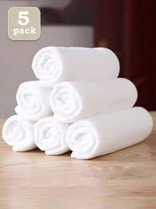 25*25cm White Microfiber Kitchen Towel, Hotel Or Home Multi-Functional Cleaning Cloth, Hand Towel, Pack Of 5 Or 10 Home Bathroom Decor Fall Decor Back To School Dish Cloths Kitchen Towel - Multicolor - View 11