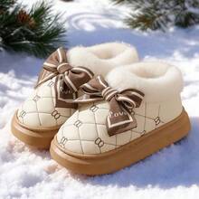 Women's Sandals Platform Snow Boots - Warm And Durable Shoes For Outdoor Non Slip Comfort, Thickened Flat Soles With Winter Slippers,Fuzzy Slippers - 白色 - 查看 2