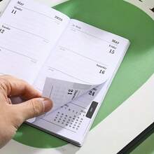 1 pieza Planificador semanal con portada de estrellas y colores A7 tamaño 2026, 64 hojas/128 páginas, calendario de cuero fino, incluye planificación anual, mensual y diaria, adecuado para regalos de vacaciones y uso diario, agenda de bolsillo portátil, ideal para regalos de Año Nuevo