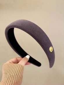 丝绒纽扣发带，可爱、休闲、优雅、简约，适合户外发饰、发夹、日常佩戴、发箍、发绳等各种头饰