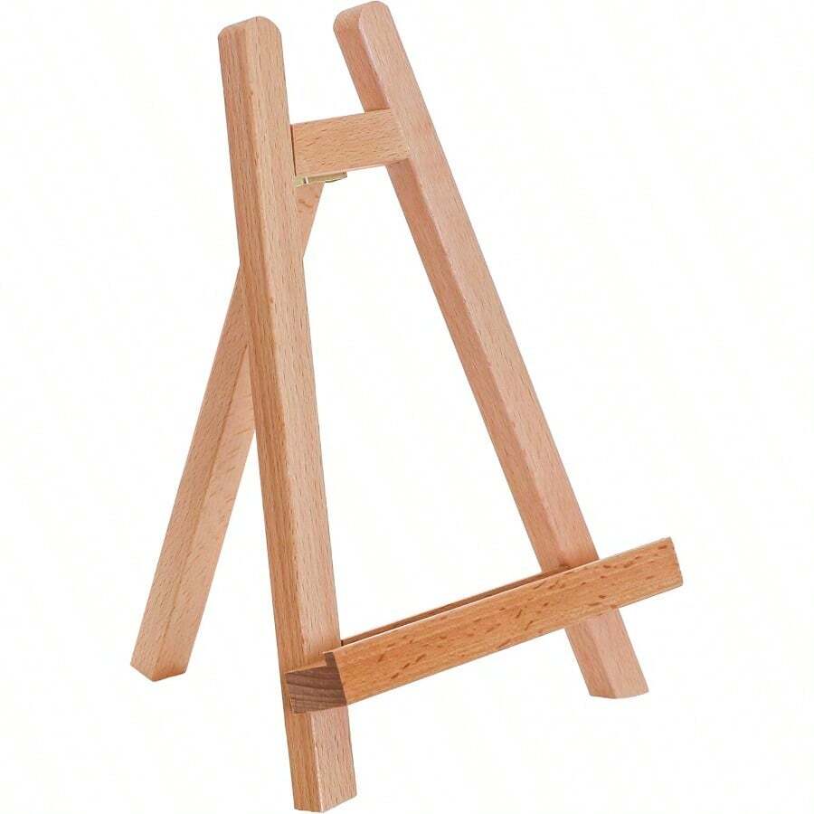 XZGB US Art Supply 10.5" Small Wooden Tabletop Easel For Painting And Display Stand - A-Frame Table Top Easel Canvas Holder - 譚 - 查看 1