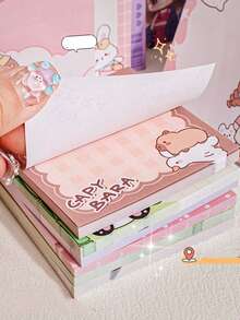 4pcs Cute Cartoon Memo Pads | Suitable For Diary And Notes, High Quality Capybara Paper Memo Pads, Ideal As Rewards For Elementary Students, Adorable Stationery, Tear-Off Sticky Note Pads - Multicolor - View 4
