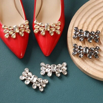 Bling Bling Crystal Shoe Decorations, High Heels/Sandals/Wedding Shoes DIY Accessories, Luxury Sparkling For Party, Wedding, Banquet