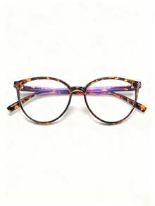 1副女士圆形PC镜框休闲眼镜