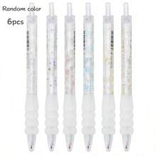 Bút gel rút 2/6 lần bấm - 0,5 mm, mực đen khô nhanh, thiết kế hoa đẹp mắt, viết mượt trên sổ tay và đồ dùng văn phòng - Mùa tựu trường (Nhiều kiểu dáng) - màu đen - Xem 9