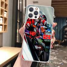 Funda de teléfono suave Fabio Quartararo Moto NO.20 compatible con  16 15 14 13 12 11 Pro Max 16E X XR XS 7 Plus 8 + SE patrón personalizado, compatible con funda de  17, funda de  17 Pro, funda de  17 Pro Max - 3 - Ver 8