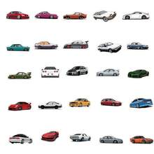 100pcs Cartoon JDM Sports Car Stickers For Laptop, Scrapbook, Luggage, Skateboard, Guitar Decoration, DIY Graffiti - Multicolor - View 3
