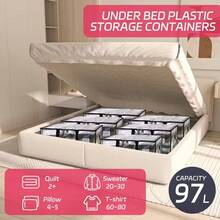 Extra Large Moving Bag - Durable Zippers, Sturdy Handles, Heavy-Duty Construction, Clear Plastic, Spacious Storage Compartments - Perfect For Hassle-Free Relocation, University Dormitories, And Family Organization Needs. - Đường viền đen trong suốt - Xem 6