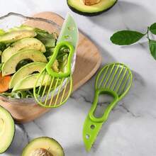 1pc Green Plastic 3-In-1 Avocado Slicer, Avocado Peeler, Pitter And Cutter Kitchen Tool, Simple And Efficient Avocado Dicing Accessory - Multicolor - View 9