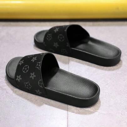 Men's Slippers, Special Print Design, Soft EVA Flat Non-Slip Indoor Slippers, Men's Beach Slippers, Super Comfortable Non-Slip Men's Casual Slippers, Suitable For Daily, Casual And Holiday Wear