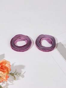1双120厘米无弹力天鹅绒鞋带，适用于运动鞋、舞蹈鞋、帆布鞋；仅含鞋带，不含鞋子。 - 紫色 - 查看 4