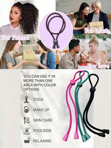 2 chiếc dây buộc tóc điều chỉnh được cho kiểu tóc búi Afro, tóc đuôi ngựa, kiểu tóc xoăn - Dây buộc tóc cơ bản cho phụ nữ và bé gái, phụ kiện tóc, dây chun buộc tóc, dây buộc tóc bằng cao su, phụ kiện buộc tóc, phụ kiện ngày lễ, lễ hội, tiệc tùng. - Nhiều màu - Xem 5