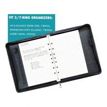 Paquete de hojas de papel de relleno forrado de agujeros para carpetas, rayas universitarias, 5 - 1/2x 8 - 1/2 pulgadas, blanco - blanco - Ver 6