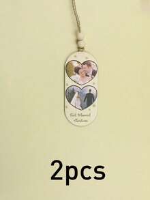 LICVIC Custom Christmas Decorations, Personalized Christmas Tree Decorations, Customized 1-4 Photos Ornaments, Customizable Text Christmas Decor, Boys, Girls - Style a - View 8