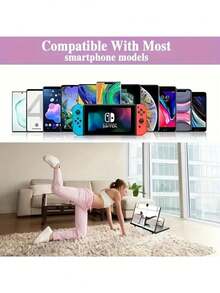 High-Definition Magnifying Glass Stand For Mobile Phone Screen - Easily Turn Your Phone Into A Tablet, Freeing Your Hands. Eye-Protecting Design, Foldable And Portable, Hands-Free Viewing, Compact Design, Adjustable Stand, High-Quality Stand, Tablet Adapter, Perfect For Smartphone Users And Video Viewers. - Multicolor - View 8