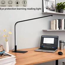 1pc Metal LED Desk Lamp, Minimalist Eye-Caring Reading Light, Suitable For Study And Office/Bedroom Or Reading Room, 3-Color Dimming Button, USB Powered, Bright Upright Nightlight, Bedside Lamp, Workspace Lighting, Modern Decor, Minimalist Lamp, Multicolor Light, Dimmable, Book Lover, Office Worker - 3 Colors - View 11