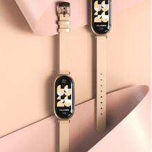 小米手环 8/9/10 表带，兼容小米智能手环 8 NFC 全球版 PU 皮革表带，小米 8 腕带，小米手环 9 - MiBand 8/9/10 - 查看 4