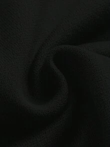Fashion Print Hoodie, Men's Plus-Size Hoodie, English Print Hooded Hoodie With Kangaroo Pocket Plus-Size Men's Clothing, Suitable For Winter And Autumn, As A Gift, PLUS SIZE - 黑色 - 查看 5