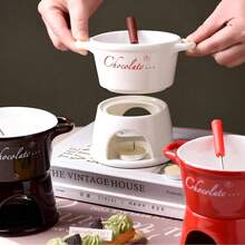 Chocolate & Cheese Melting Cup, Cheese Heating Cup, Chocolate Heating Bowl, Chocolate Heating Appliance, Creative Chocolate Hot Pot Cup, Chocolate Slow Cooker Cup, Steak Special Sauce, Restaurant-Grade Thermal Ceramic Container, Elegant Tableware, Essential For Home Chefs - Multicolor - View 12