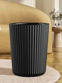 1pc Black/White Household Trash Can, Large Capacity, Suitable For Bedroom, Bathroom, Kitchen, Can Be Used As Garbage Can, Tissue Box, Waste Bin, Also Suitable For Office, Bedroom, Kitchen, Bathroom And Living Room, Open-Mouth Design, Large Capacity, Desktop Style. [M Size Is Relatively Small, Suitable For Desktop Trash Can. Larger Size Is Recommended.] - Multicolor - View 2