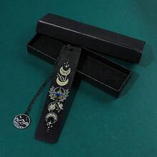 1pc padrão de lua marcadores novidade marcadores de aço inoxidável presentes para amantes de livros, marcadores de leitura presentes de aniversário para amigos da família meninas - Tamanho Único - Ver 20