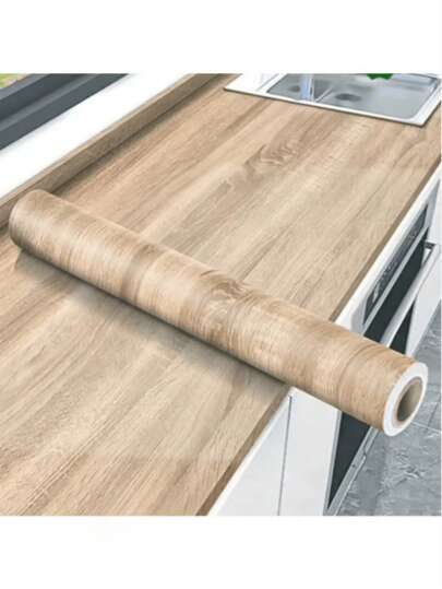 Papel tapiz autoadhesivo de grano de madera - Fácil de pelar y pegar, adecuado para armario, gabinete, mesa, renovación de muebles de armario - Decoración del hogar